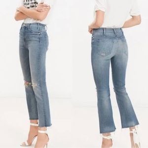 Mother Hustler Ankle Fray Jeans